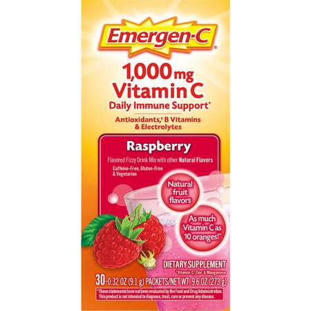 Emergen-C Vitamin C Raspberry 30 Count, PK12 130201